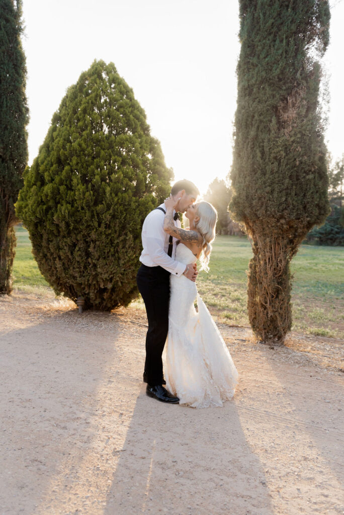 Utah elopement photographer captures couple celebrating during sunset bridal portraits