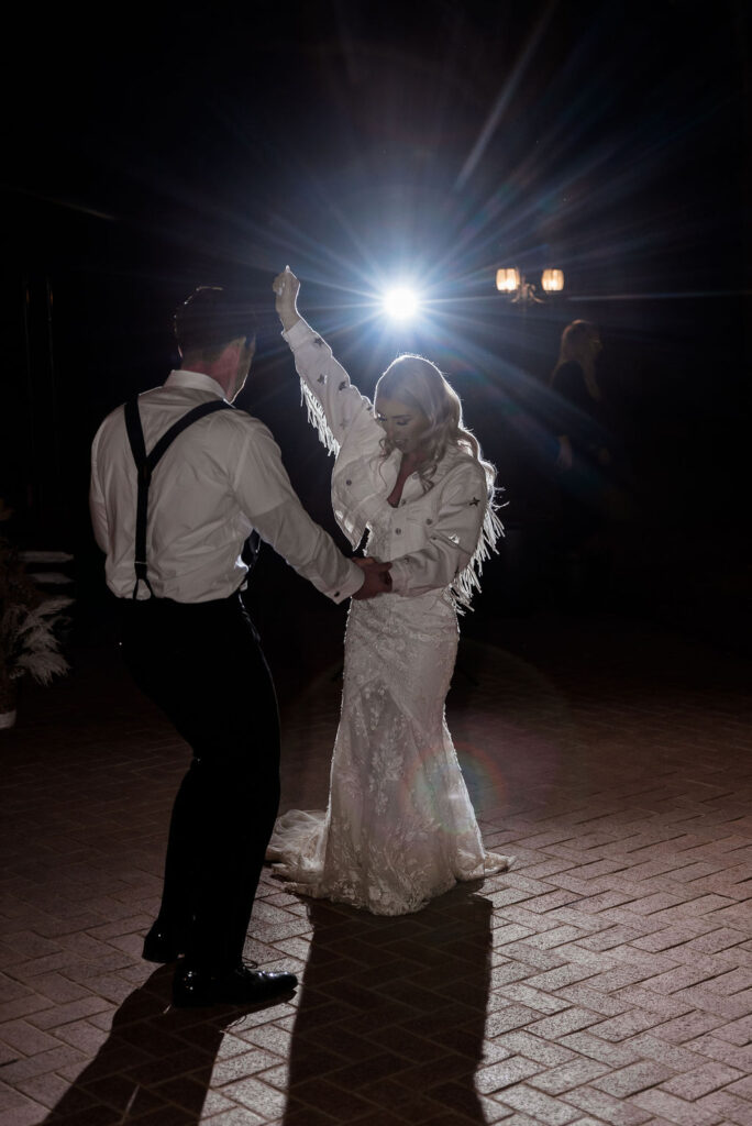 Utah elopement photographer captures bride and groom dancing