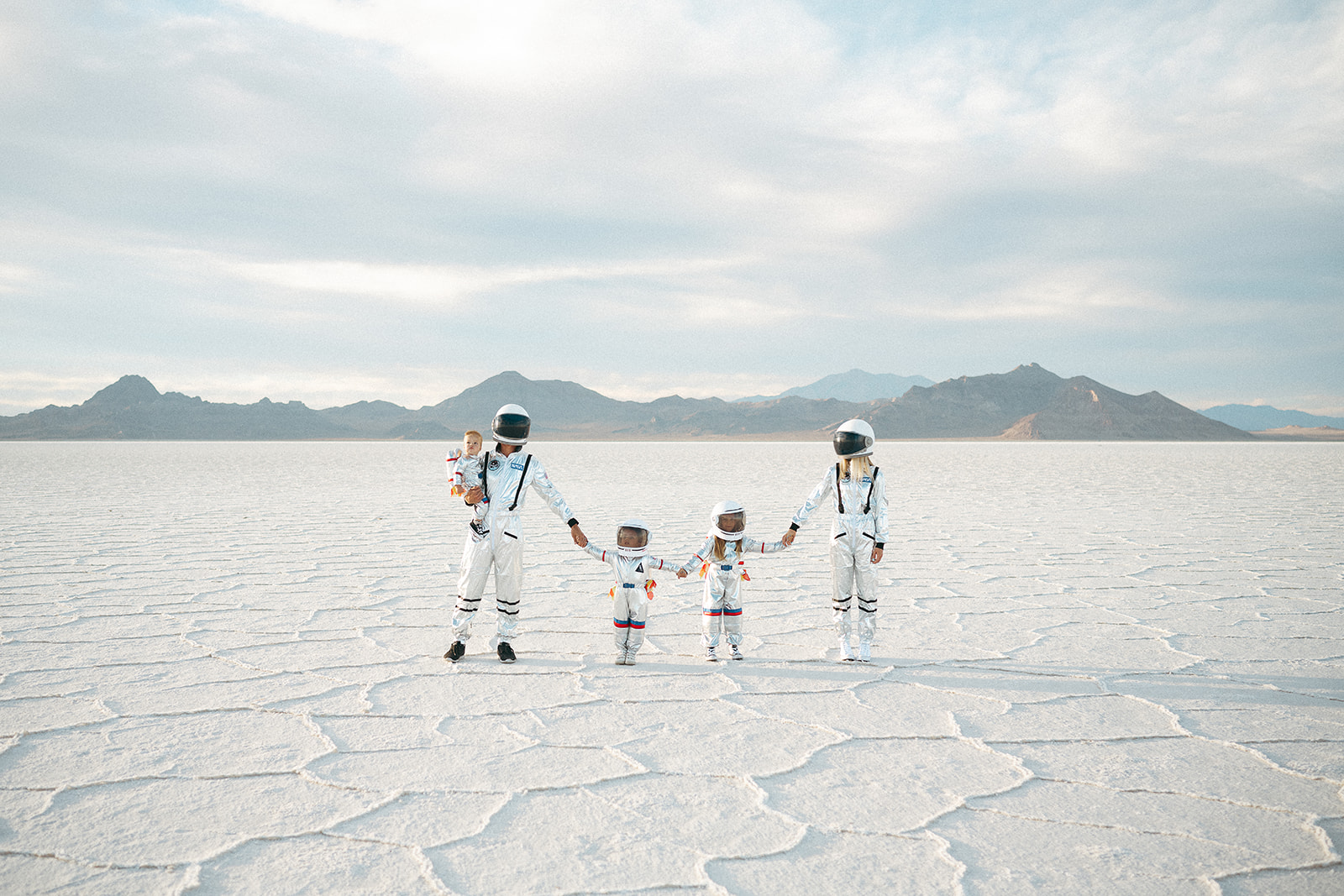 NASA Family Halloween Costume at the Bonneville Salt Flats in Utah